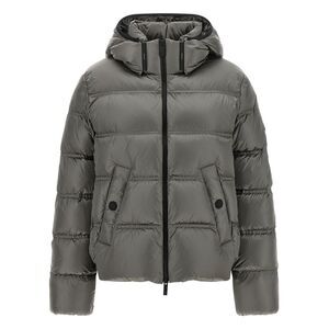 Moncler Gray Polyamide Full-Length Women's Jacket